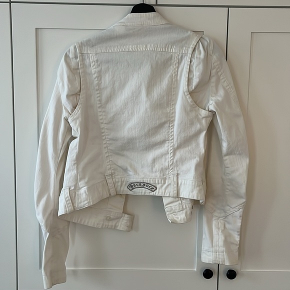 SOLD Vintage 2000s Parasuco white denim jacket size S - Picture 2 of 16